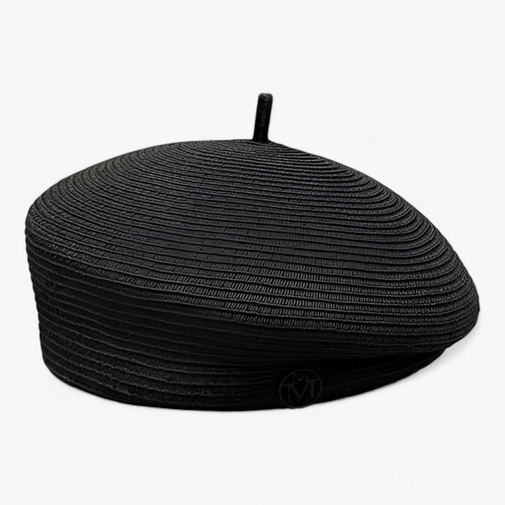 Summer fedora hat for women made of straw – light & stylish-black fine grass-Average size 55-57 cm-The Livary
