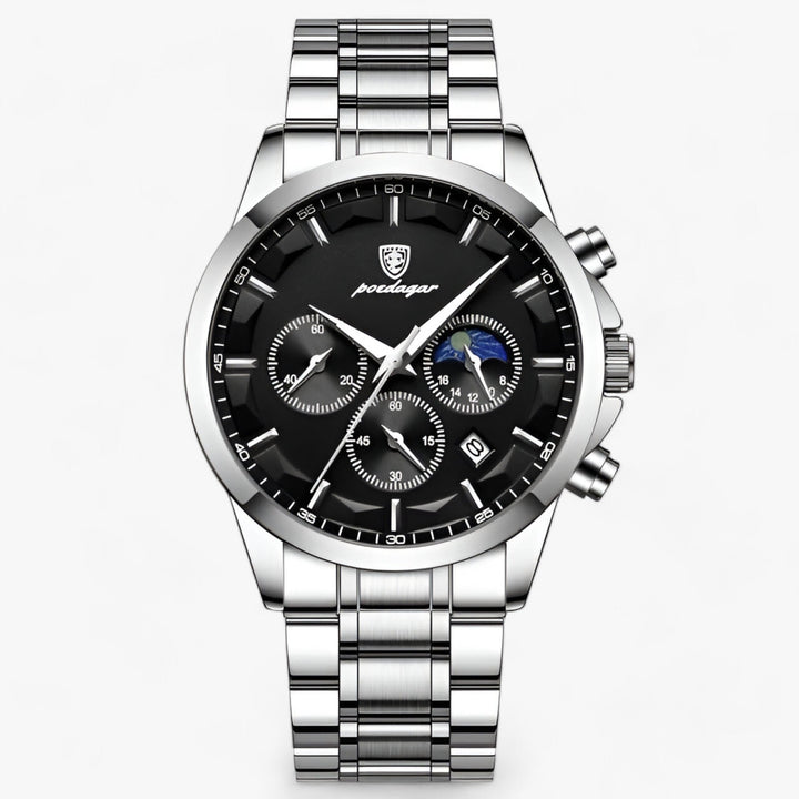 Luxury Men's Watch - Cassian-Zilver Black S-The Livary
