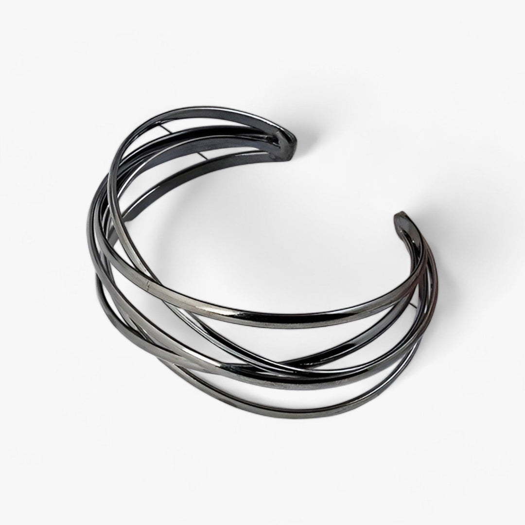 Adjustable cuff bracelet - Liora-Black-The Livary