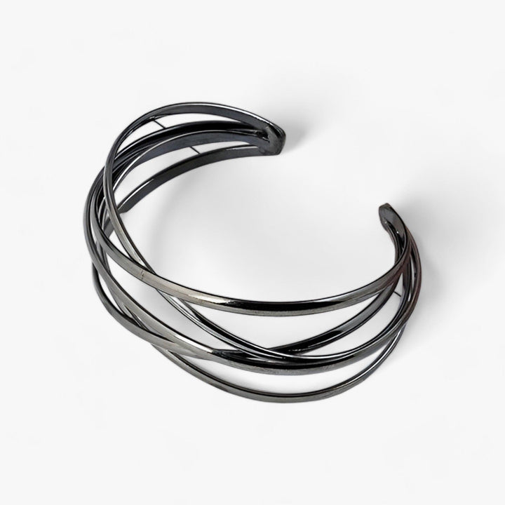 Adjustable cuff bracelet - Liora-Black-The Livary