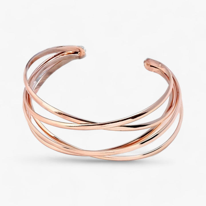 Adjustable cuff bracelet - Liora-Rose gold-The Livary