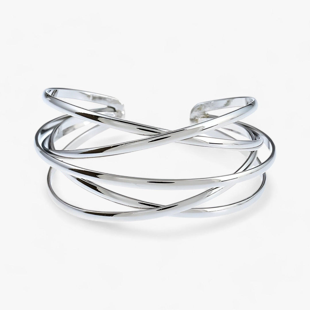 Adjustable cuff bracelet - Liora-Silver-The Livary