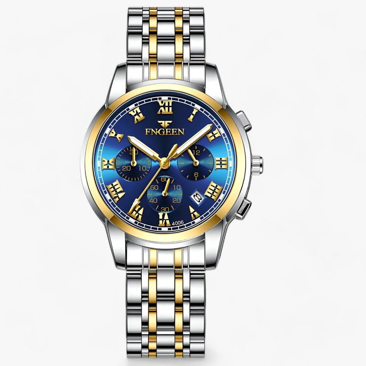 Luxury Titanium Ladies Watch - Clémence-Gold Blue-The Livary