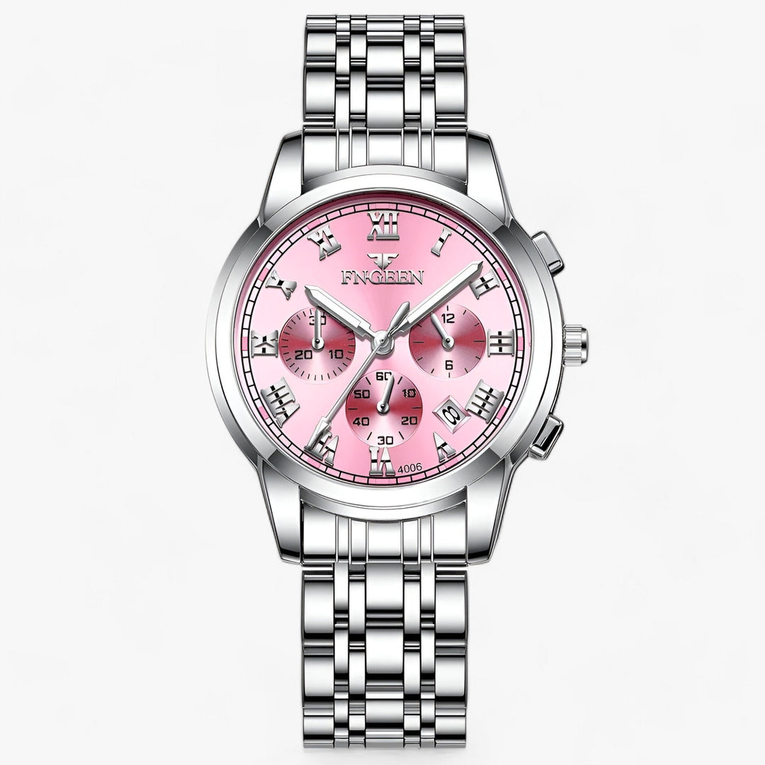 Luxury Titanium Ladies Watch - Clémence-Silver pink-The Livary