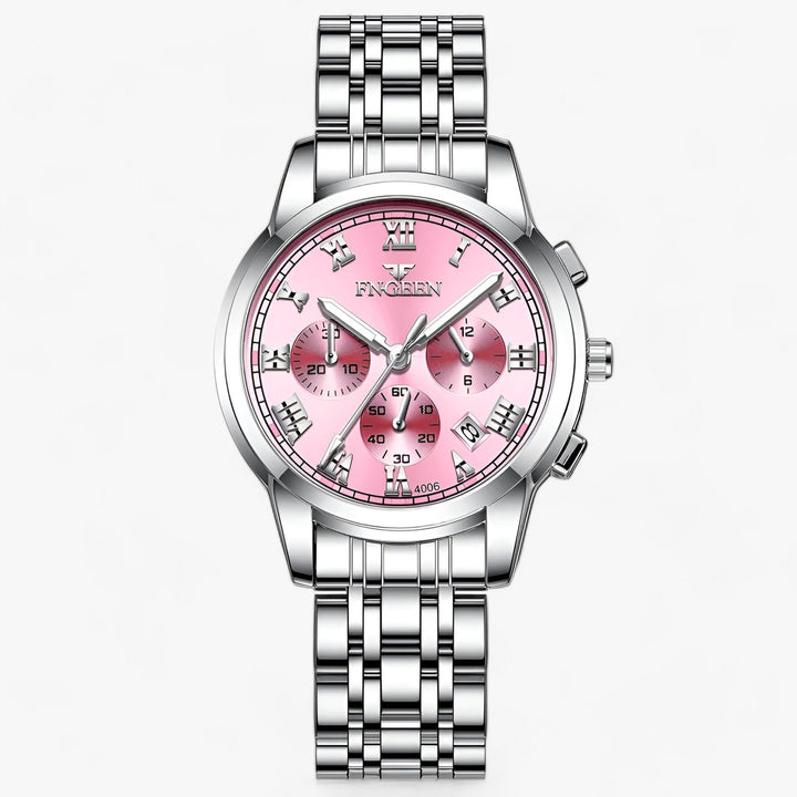 Luxury Titanium Ladies Watch - Clémence-Silver pink-The Livary
