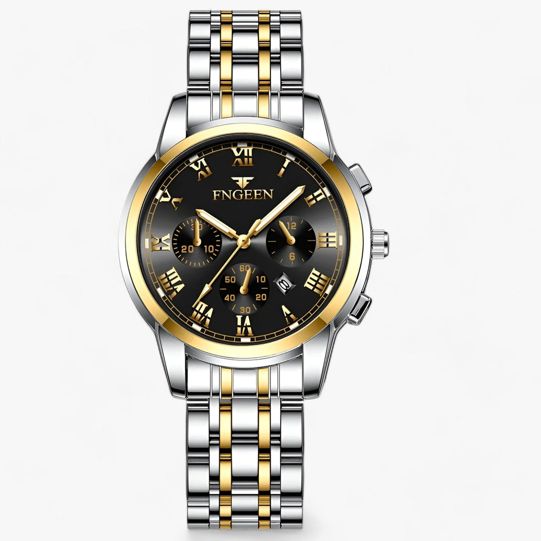 Luxury Titanium Ladies Watch - Clémence-Gold Black-The Livary