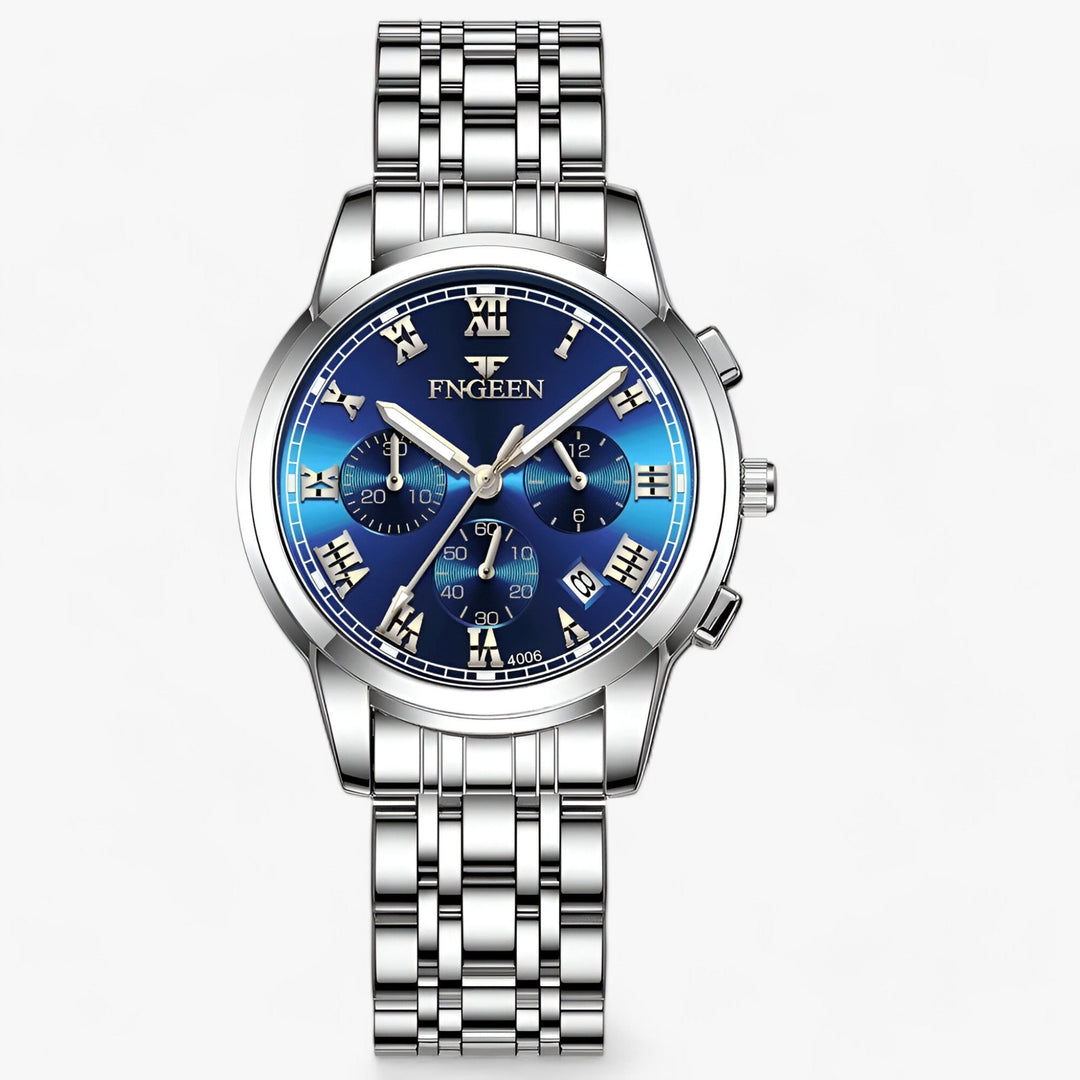 Luxury Titanium Ladies Watch - Clémence-Silver Blue-The Livary