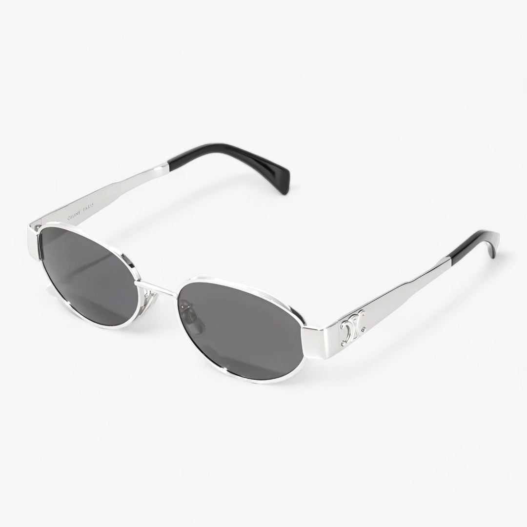 Ladies' sunglasses with UV protection & stylish acetate frame – Narella-Silver-The Livary
