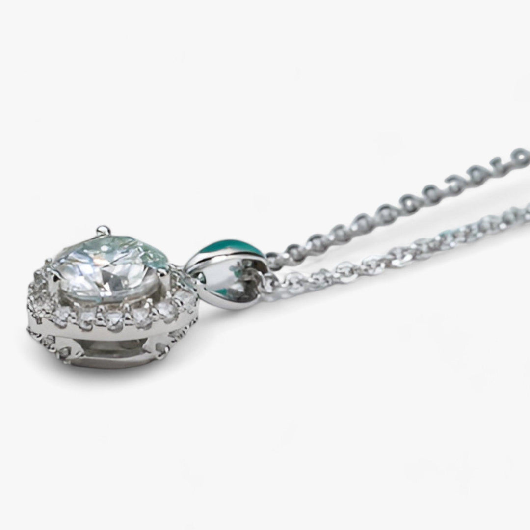 Moissanite Heart Hanger Necklace - Amouria-The Livary