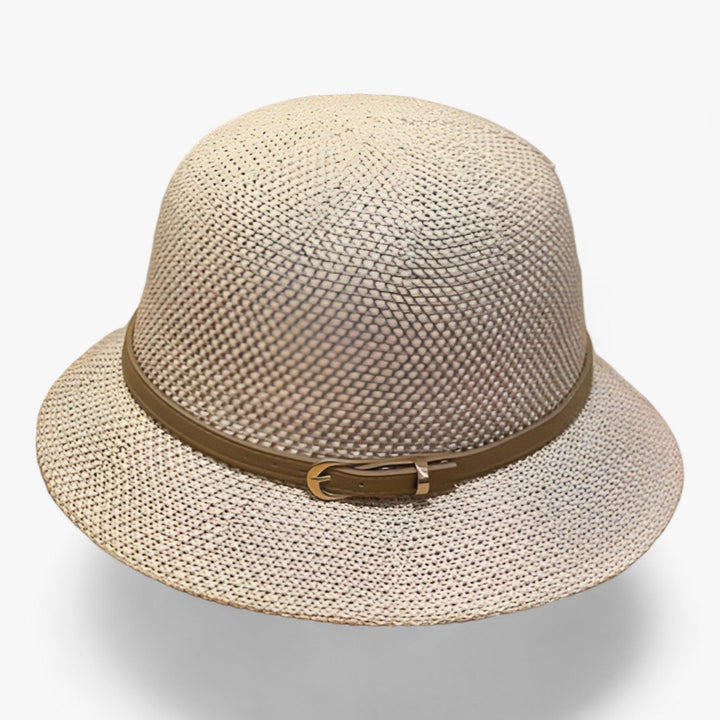 Foldable women's sun hat made of linen – Luma-Beige-The Livary