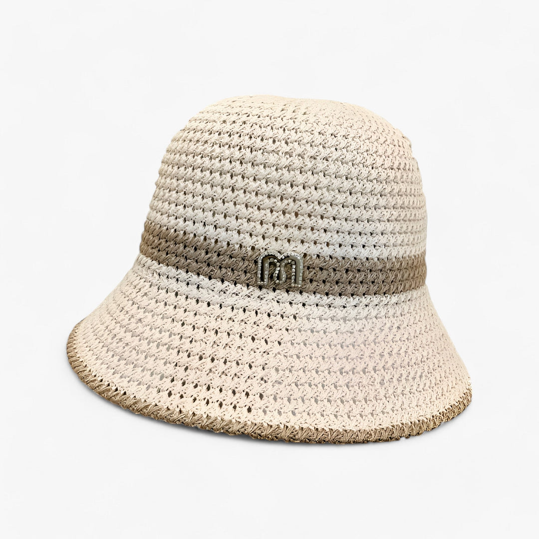 Trendy sun hat with a wide brim – Nele-Beige-Standard-The Livary