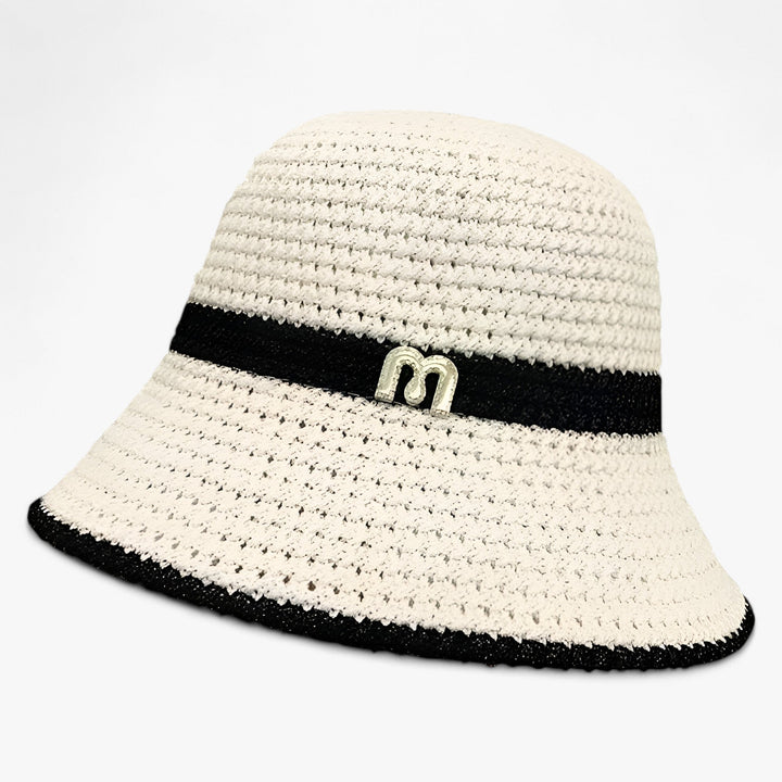 Trendy sun hat with a wide brim – Nele-White-Standard-The Livary