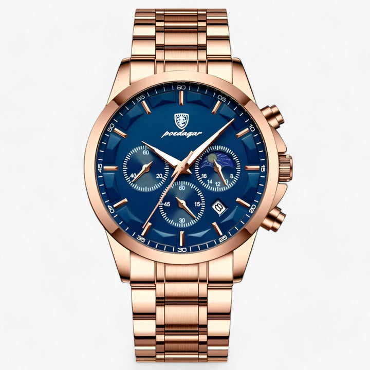 Luxury Men's Watch - Cassian-Rose gold Blue S-The Livary
