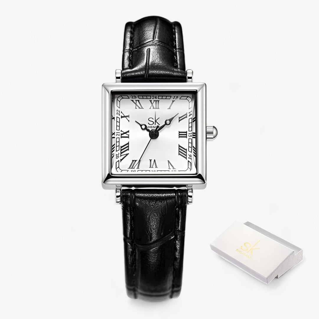 Square Ladies' Watch - Vivienne-Black-The Livary