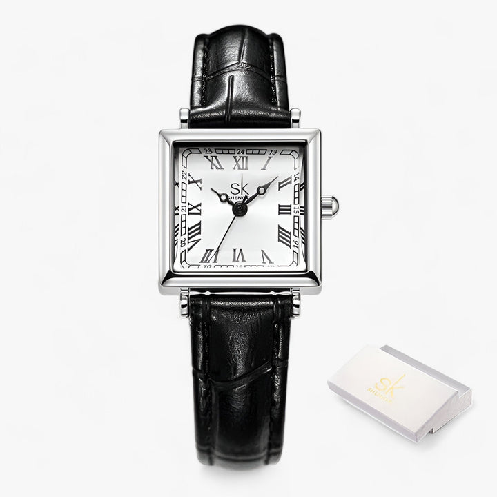 Square Ladies' Watch - Vivienne-Black-The Livary