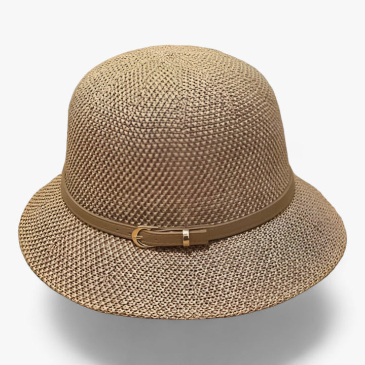 Foldable women's sun hat made of linen – Luma-Khaki-The Livary