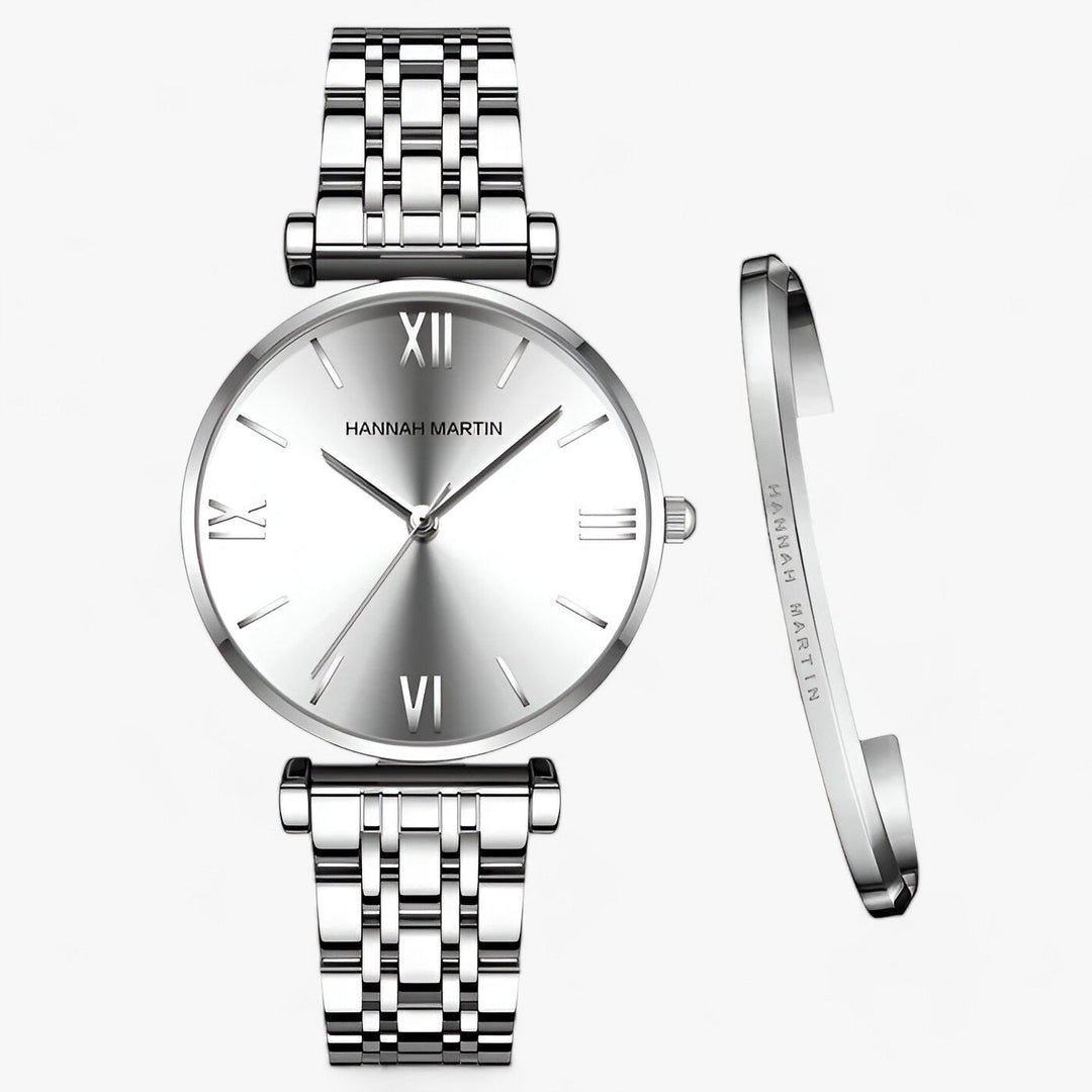 Stylish Ladies Titanium Watch - Adeline-Silver-The Livary