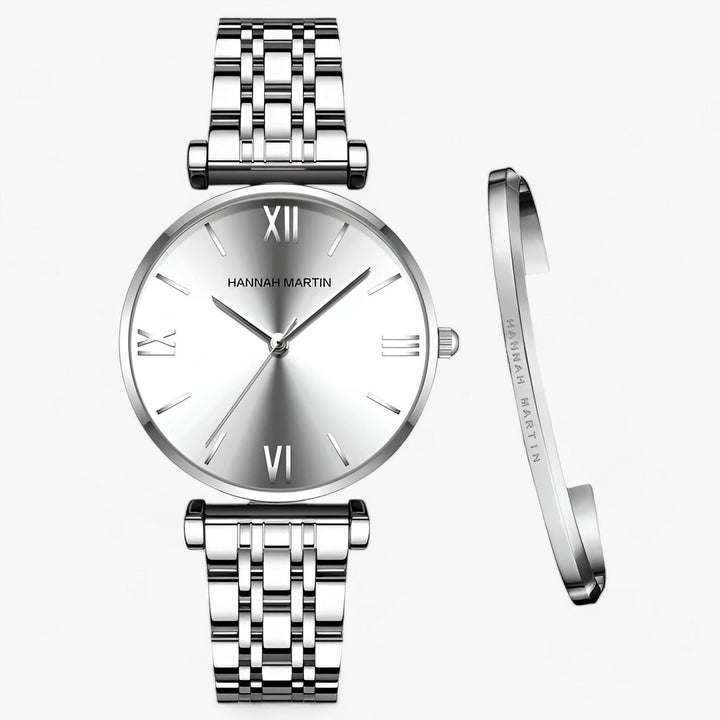 Stylish Ladies Titanium Watch - Adeline-Silver-The Livary