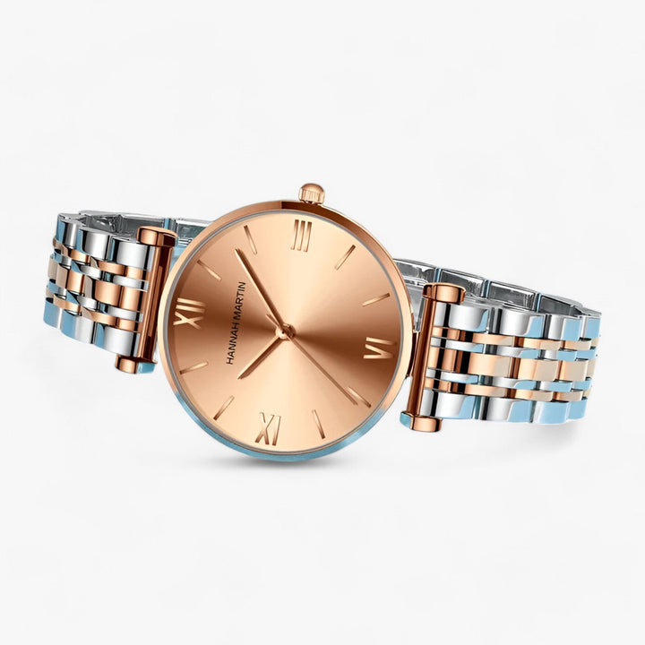 Stylish Ladies Titanium Watch - Adeline-Rose Gold Silver-The Livary