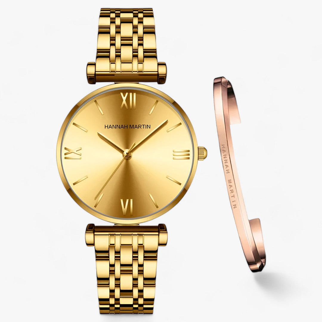 Stylish Ladies Titanium Watch - Adeline-Gold-The Livary