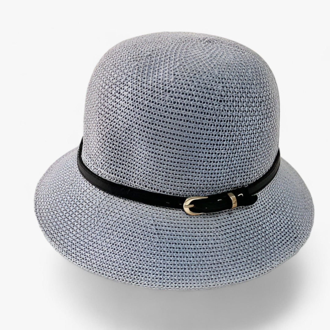 Foldable women's sun hat made of linen – Luma-Gray-The Livary