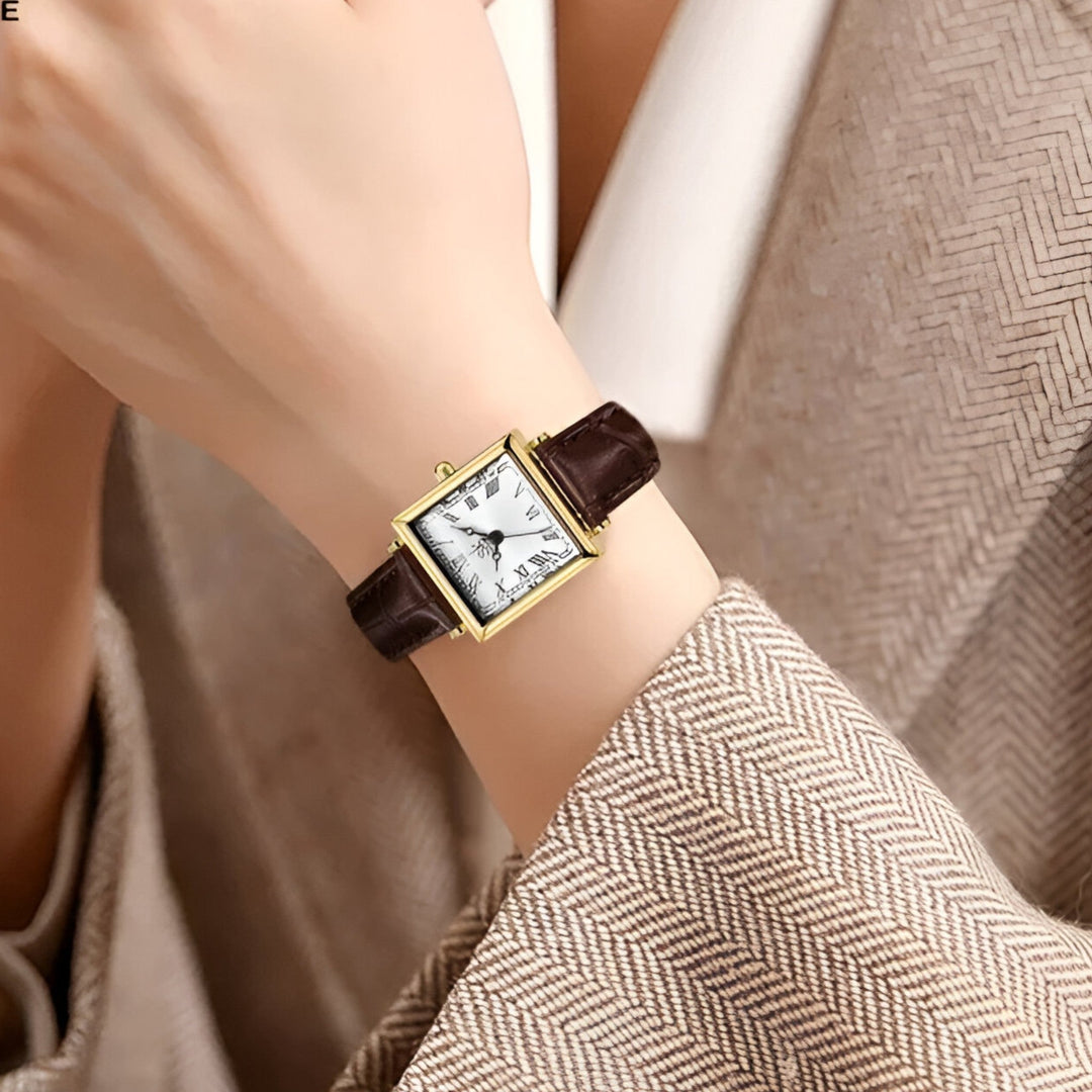 Square Ladies' Watch - Vivienne-Black-The Livary