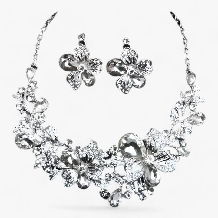 Bridal jewellery set with Enamel Flowers - Fleur-Mixed-The Livary
