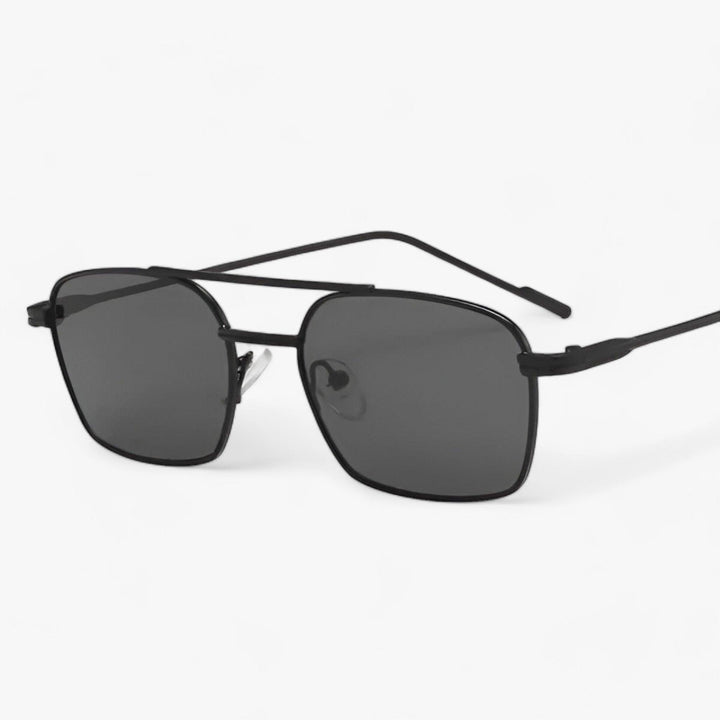 Vintage Unisex Sunglasses with Double Bridge – Aero-Black Grey-The Livary