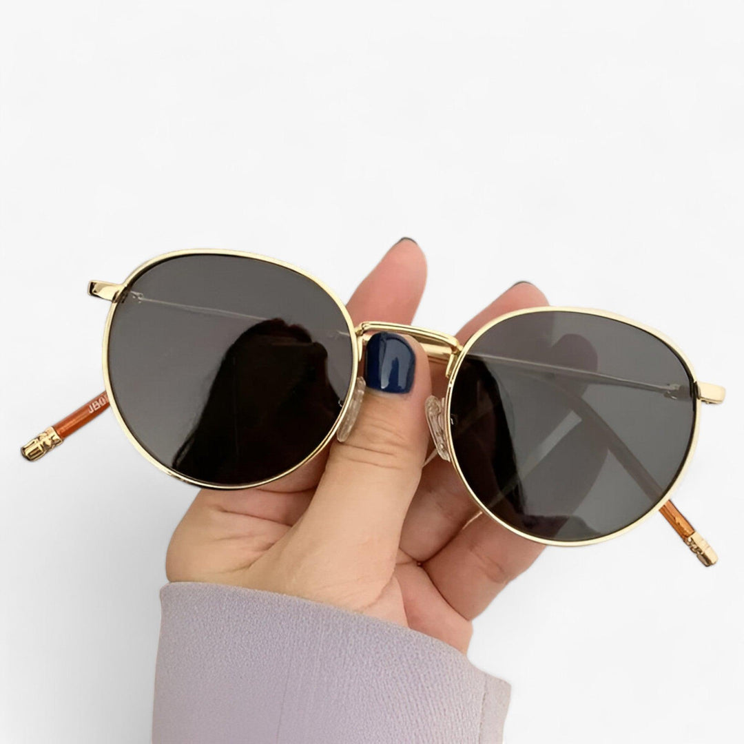 Unisex Designer Sunglasses with Round Lenses – Nova-Black Grey-The Livary