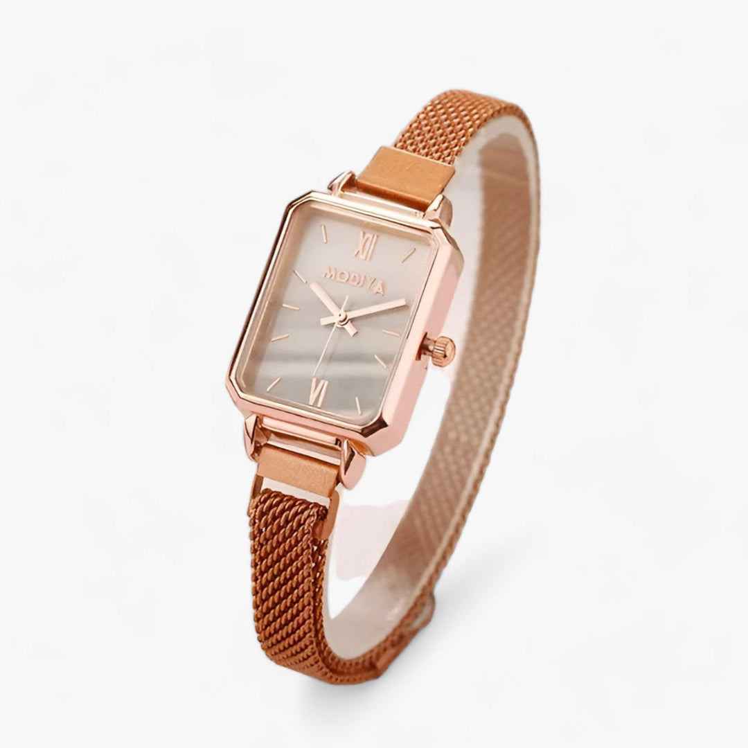 Fashionable Square Watch with Magnetic Band - Selena-White-The Livary
