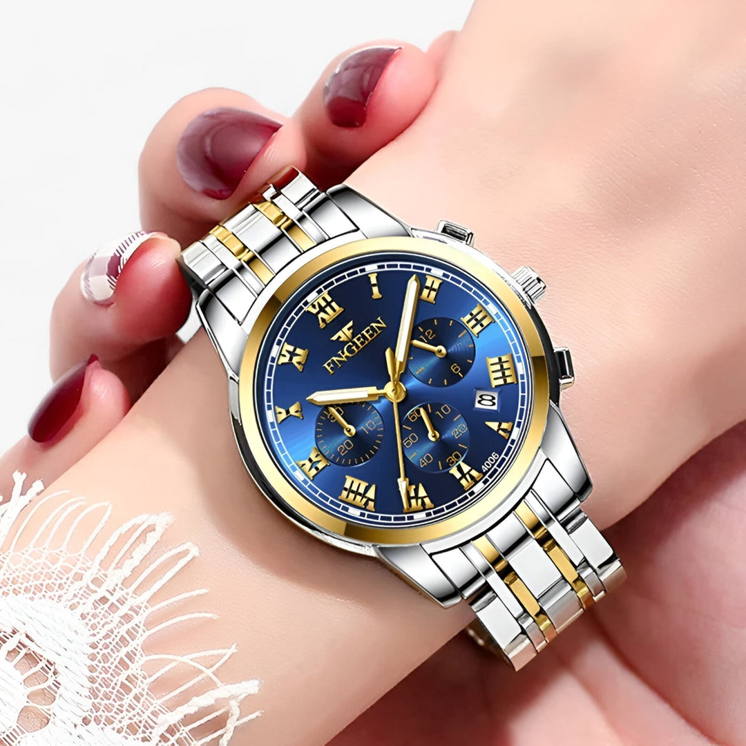 Luxury Titanium Ladies Watch - Clémence-Silver Blue-The Livary