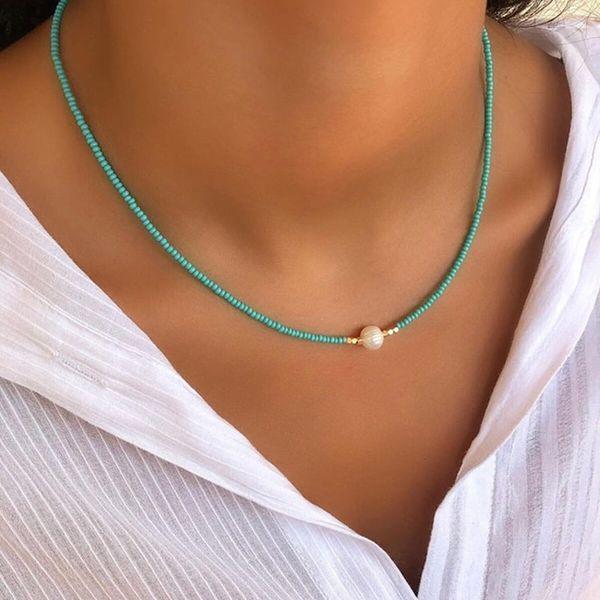 Refined Pearl Necklace (Buy 1 Get 1 Free) - Luxury Pearl-Turquoise + black (1+1 free)-The Livary