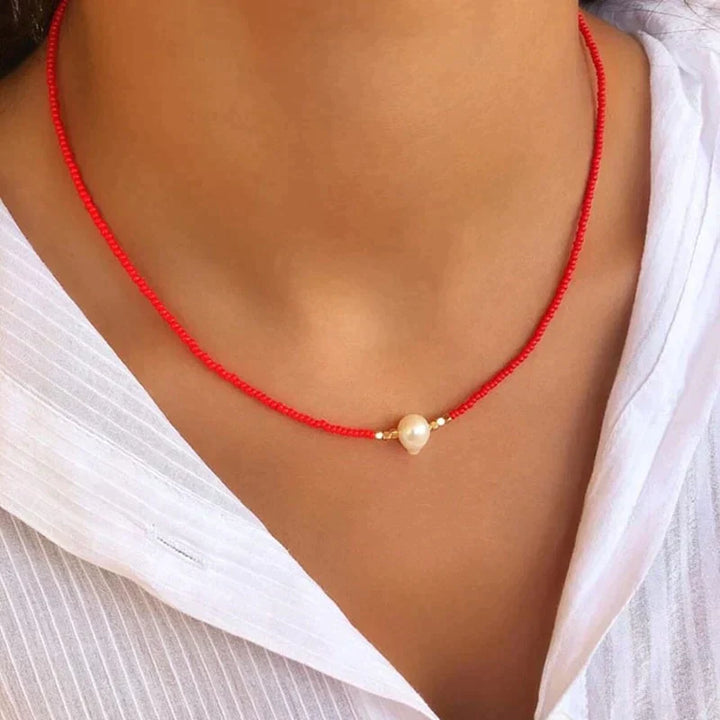 Refined Pearl Necklace (Buy 1 Get 1 Free) - Luxury Pearl-Turquoise + black (1+1 free)-The Livary