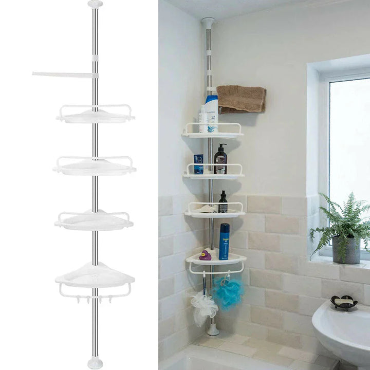 Telescopic Shower Rack with 4 Shelves – VertiRack-The Livary