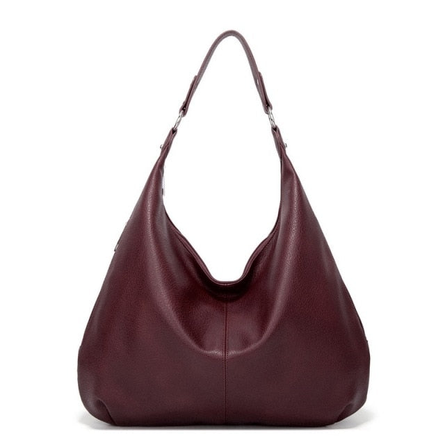 Ladies Shoulder Bag - Mila-Bordeaux red-The Livary