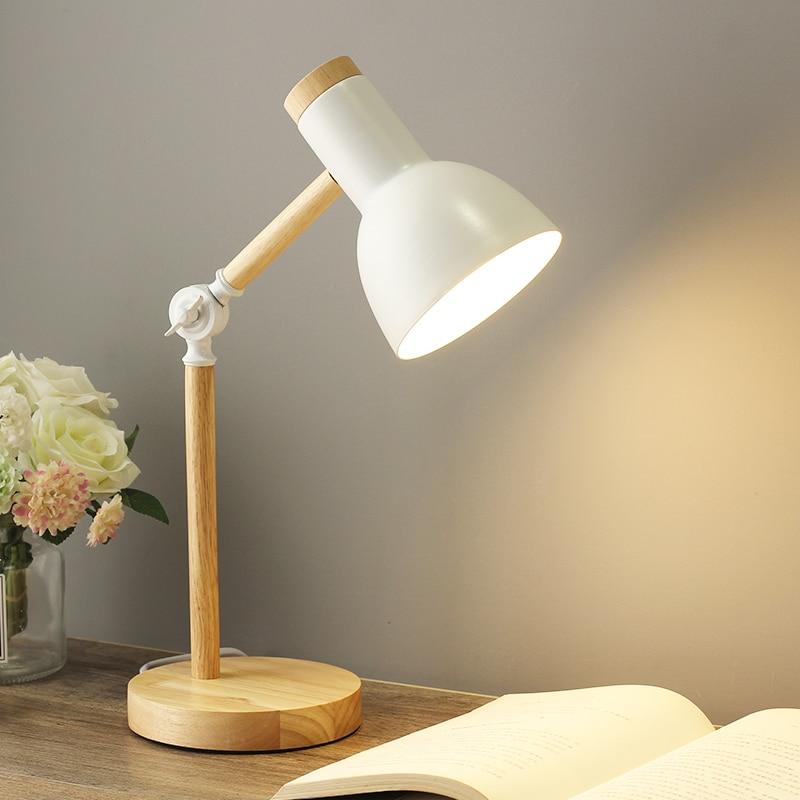 Wooden Scandinavian Table Lamp - LumiNord-White-The Livary