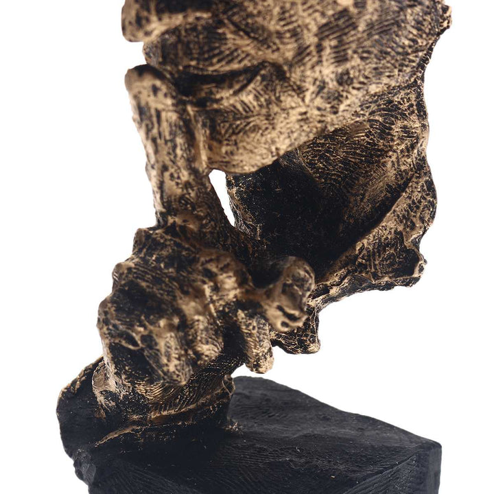 Abstract Golden Sculpture – Soren-Silent-The Livary