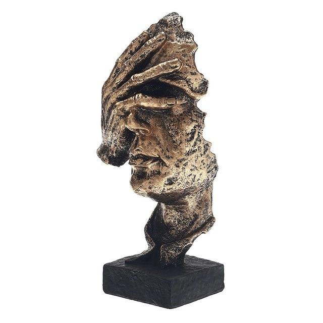Abstract Golden Sculpture – Soren-Thinker-The Livary