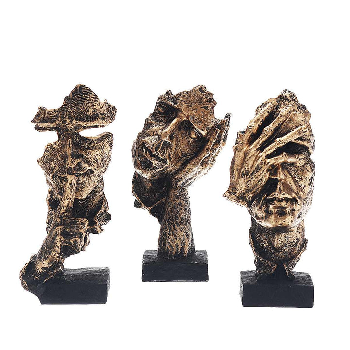 Abstract Golden Sculpture – Soren-Silent-The Livary