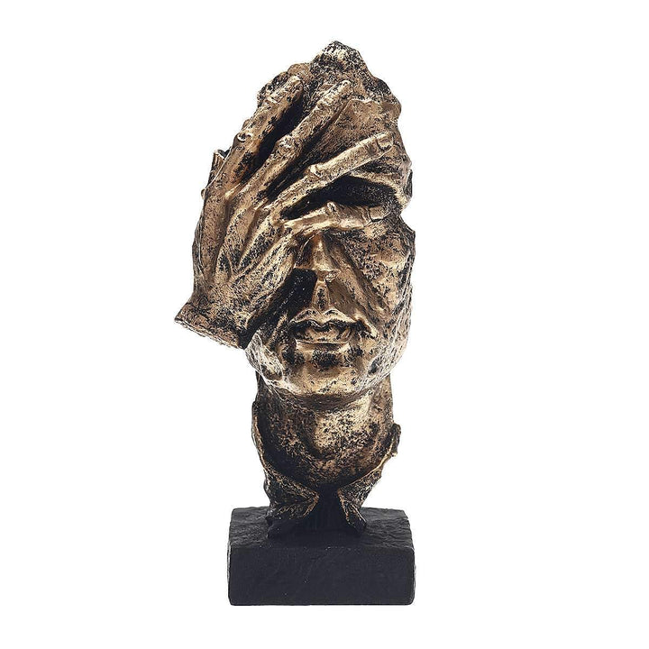 Abstract Golden Sculpture – Soren-Silent-The Livary