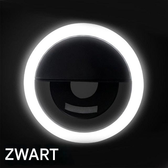 Portable Selfie Ring Light - GlowSnap-Black-The Livary