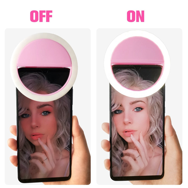 Portable Selfie Ring Light - GlowSnap-White-The Livary