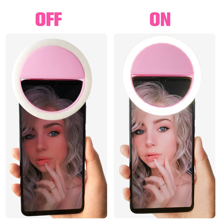 Portable Selfie Ring Light - GlowSnap-White-The Livary
