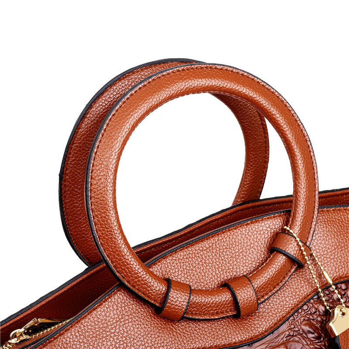 Luxury Leather Shoulder Bag - Liva-Grey-The Livary
