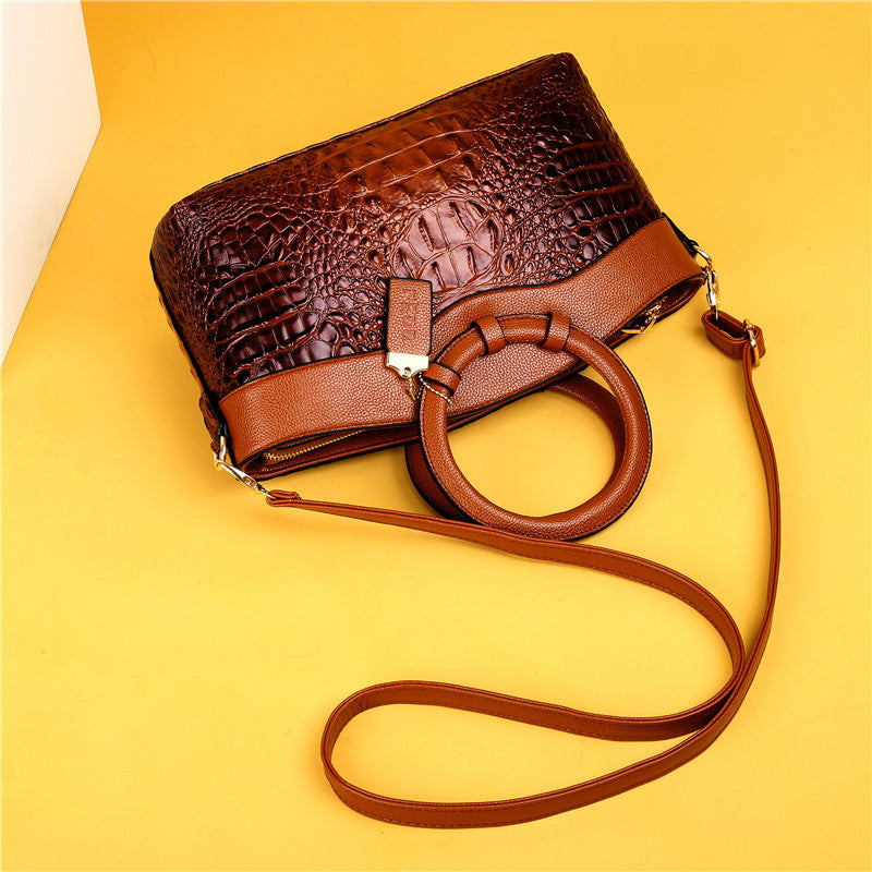 Luxury Leather Shoulder Bag - Liva-Grey-The Livary