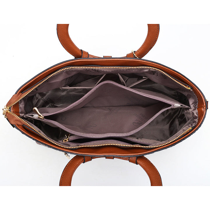 Luxury Leather Shoulder Bag - Liva-Grey-The Livary
