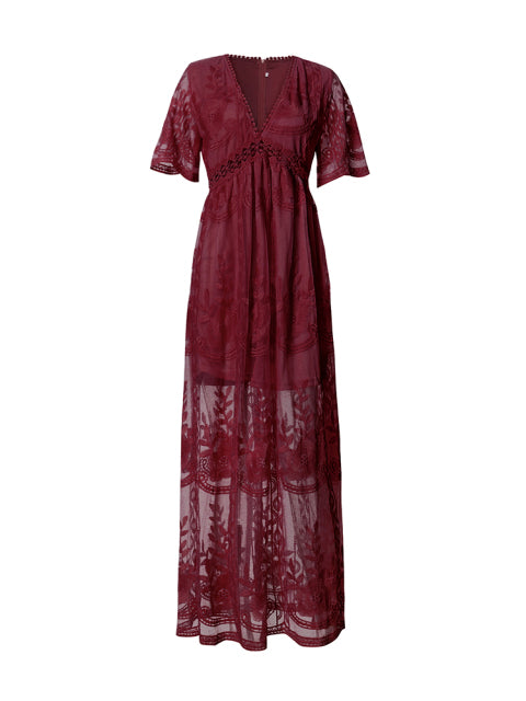 Light summer dress made of viscose for women – Merly-Red-S-The Livary