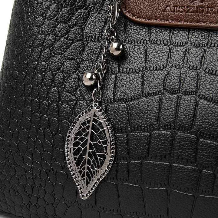 Luxury Leather Women's Handbag - Amara-Black-The Livary
