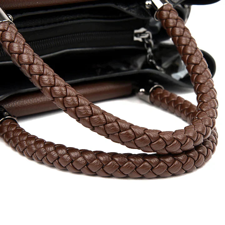 Luxury Leather Women's Handbag - Amara-Black-The Livary