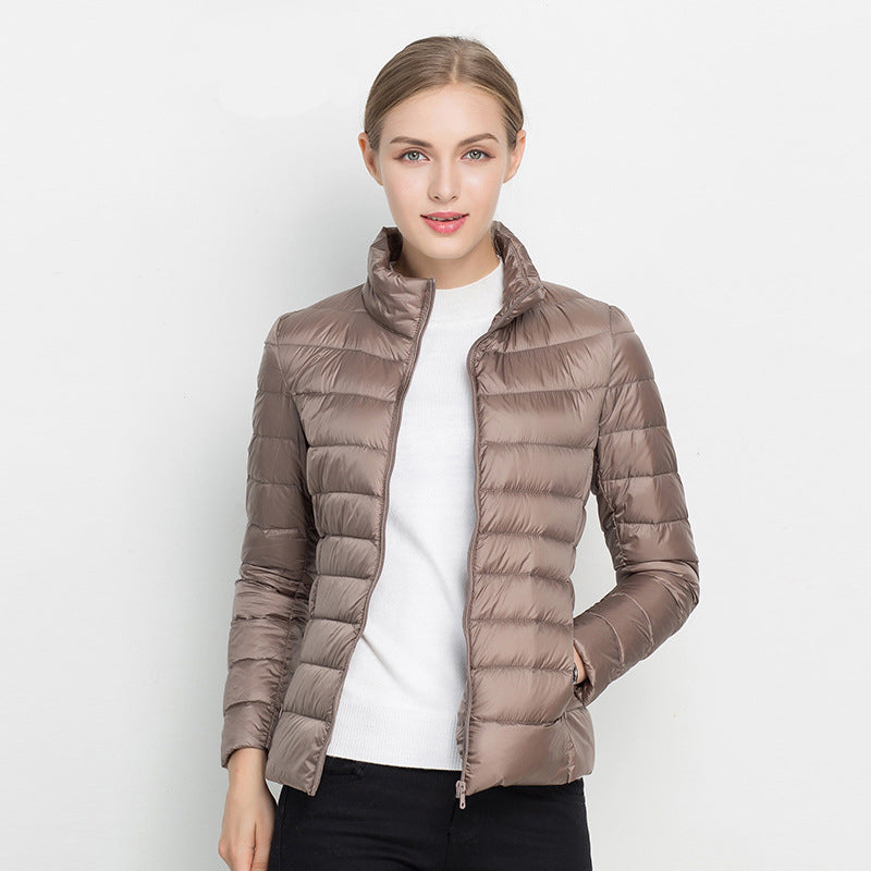 Urban Chic Lightweight Down Jacket - Diana-Beige-S-The Livary